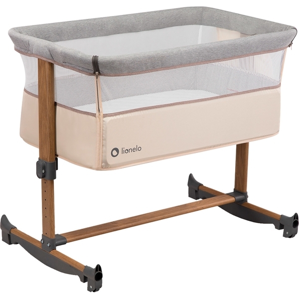 Кроватка приставная Lionelo Leonie Beige Sand, бежевый - Pampik
