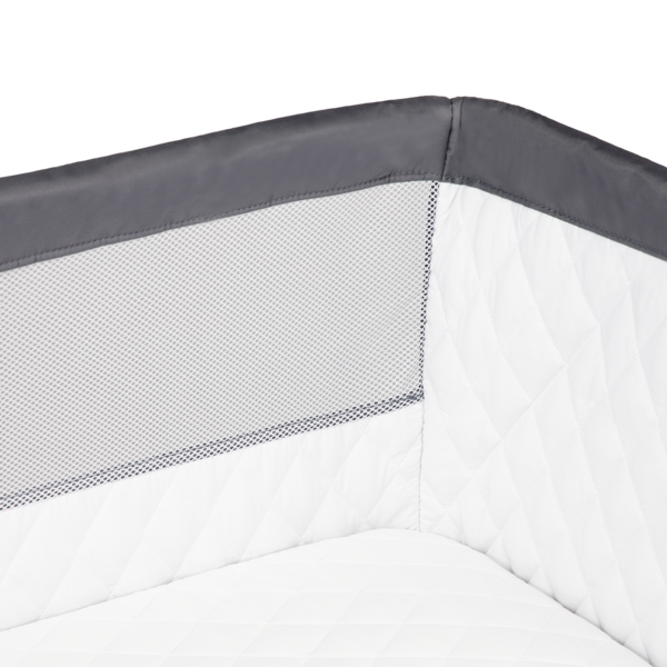 Ліжечко приставне Lionelo Theo Dark Grey, темно-сірий - Pampik - 7