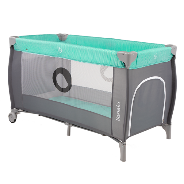 Ліжечко-манеж Lionelo Sven Plus Turquoise Grey, бірюзовий - Pampik - 6