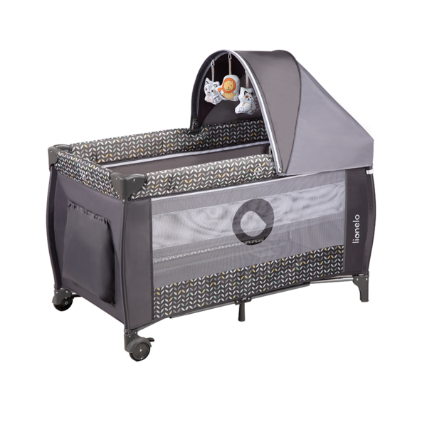 Ліжечко-манеж Lionelo Sven Plus Grey Scandi, сірий - Pampik - 6