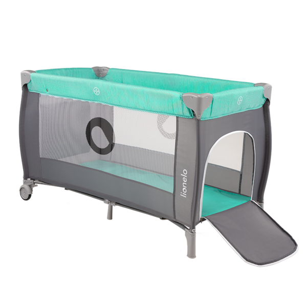 Ліжечко-манеж Lionelo Sven Plus Turquoise Grey, бірюзовий - Pampik - 7