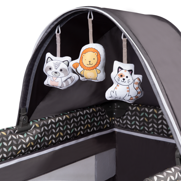 Ліжечко-манеж Lionelo Sven Plus Grey Scandi, сірий - Pampik - 9