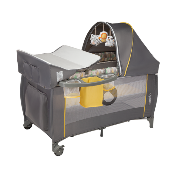 Ліжечко-манеж Lionelo Sven Plus Yellow Scandi, жовтий - Pampik - 4