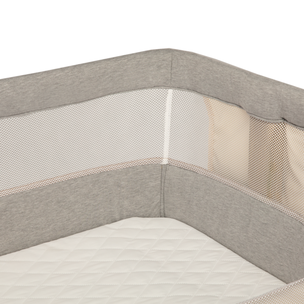 Ліжечко приставне Lionelo Leonie Grey Stone, темно-сірий - Pampik - 19