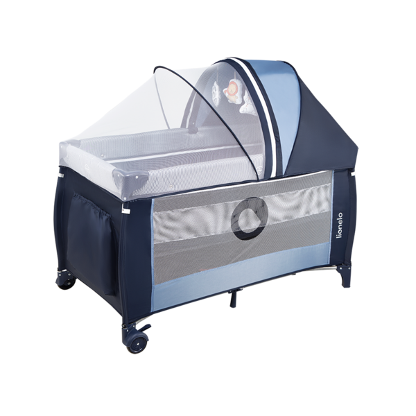 Ліжечко-манеж Lionelo Sven Plus Blue Navy, синій - Pampik - 6