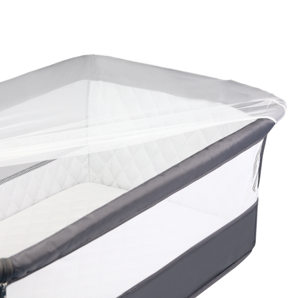 Ліжечко приставне Lionelo Theo Dark Grey, темно-сірий - Pampik - 6