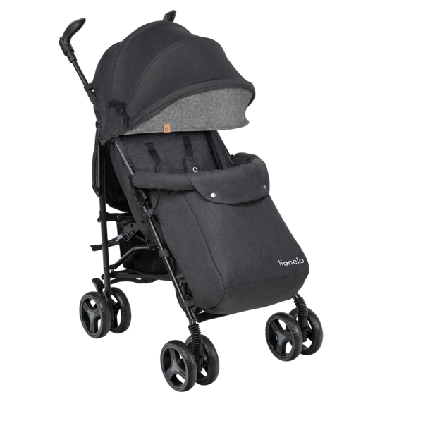 Прогулянковий візок Lionelo Irma Black/Dark Grey, чорний з сірим - Pampik - 5