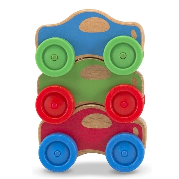 Дерев'яна автомобільна пірамідка для малюків Melissa&Doug (MD4051) - Pampik