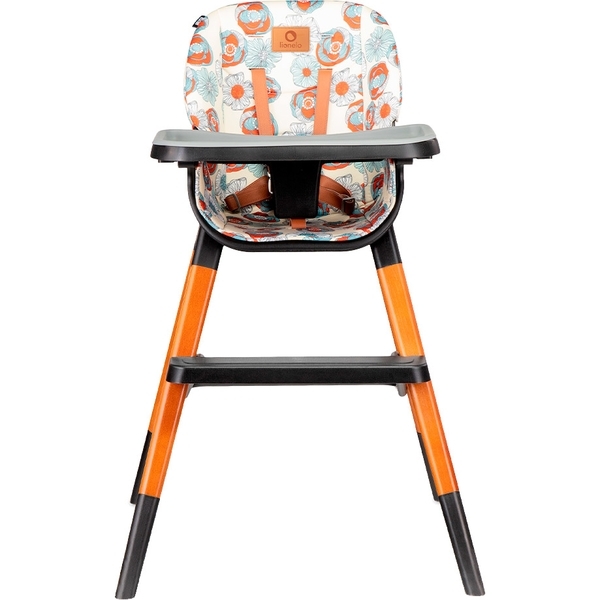Стільчик для годування Lionelo Mona Flower, кораловий - Pampik