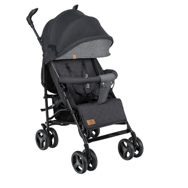 Прогулянковий візок Lionelo Irma Black/Dark Grey, чорний з сірим - Pampik - 6