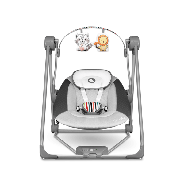 Крісло-гойдалка Lionelo Otto Cozy Grey, сірий - Pampik - 3
