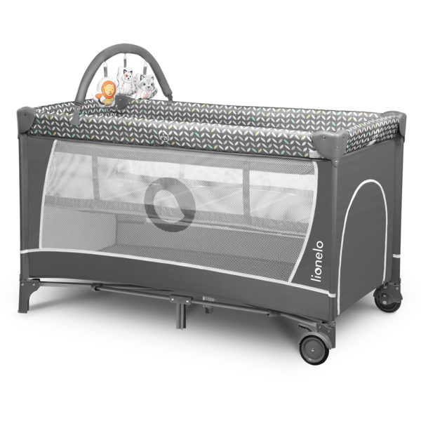 Манеж Lionelo Flower Grey Scandi, сірий - Pampik - 5