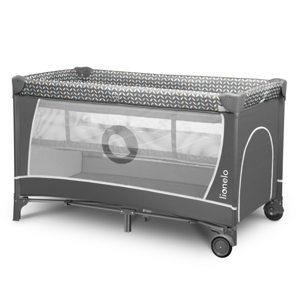 Манеж Lionelo Flower Grey Scandi, сірий - Pampik - 2