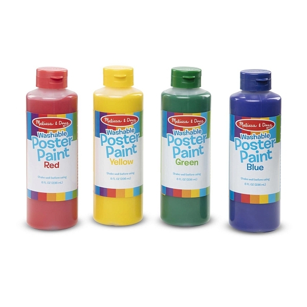 Набір плакатних фарб Melissa&Doug, 4 кольори (MD4127) - Pampik