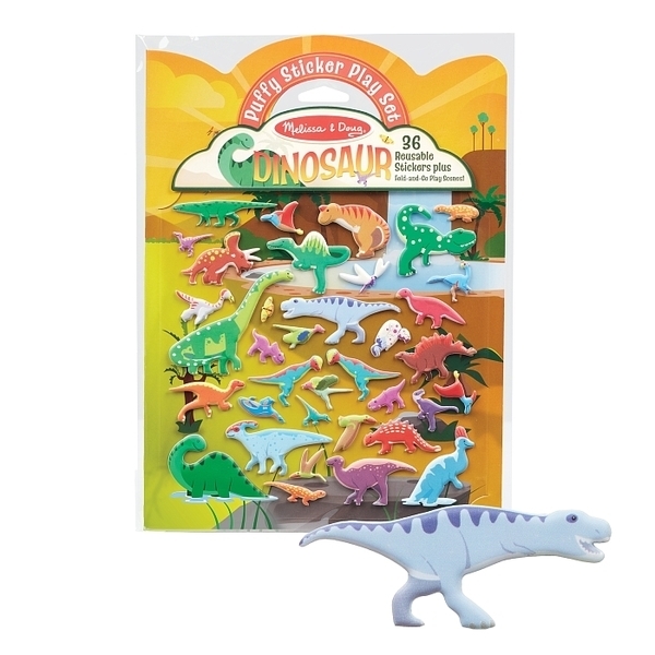Объемные многоразовые наклейки Melissa&Doug Динозавры (MD30521) - Pampik - 2