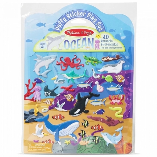 Объемные многоразовые наклейки Melissa&Doug Океан (MD30520) - Pampik