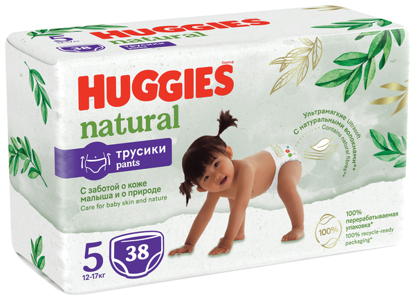 Трусики-підгузки Huggies Natural Pants Mega 5 (12-17 кг), 38 шт. - Pampik - 2