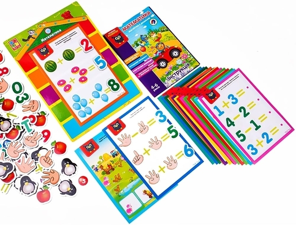 Розвиваючий набір Vladi Toys Математика з магнітною дошкою (VT5412-02) - Pampik - 2