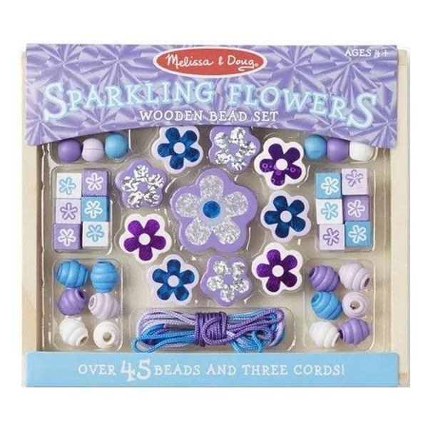 Набор бусинок Melissa&Doug Игристые цветы (MD19494) - Pampik