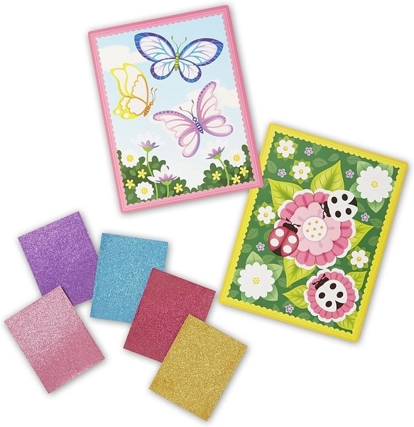 Набір для творчості з блискучими наліпками Melissa&Doug Квіти і метелики (MD19511) - Pampik - 2
