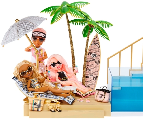 Ігровий набір для ляльок Rainbow High Pacific Coast - Вечірка біля басейну - Pampik - 8