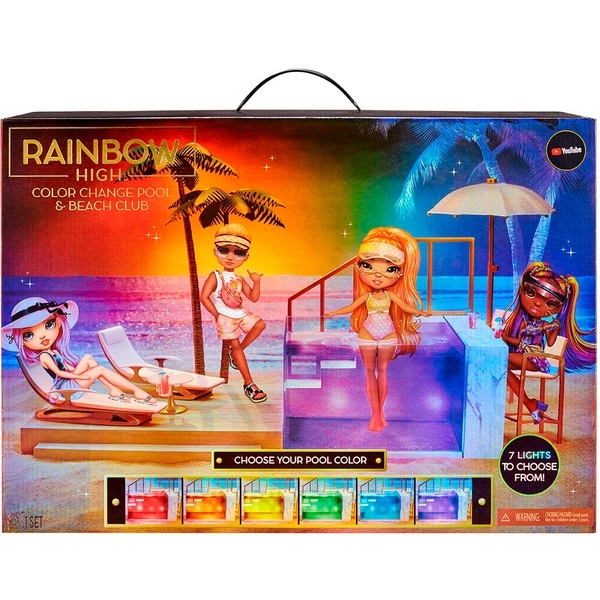 Ігровий набір для ляльок Rainbow High Pacific Coast - Вечірка біля басейну - Pampik