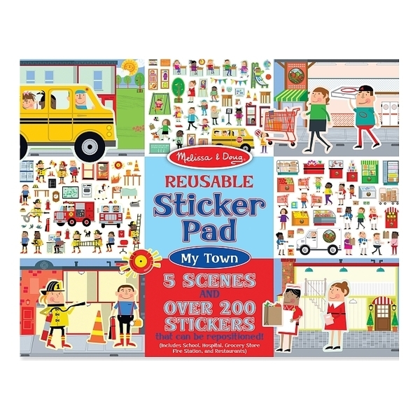 Набір багаторазових наліпок Melissa&Doug Моє місто (MD19114) - Pampik