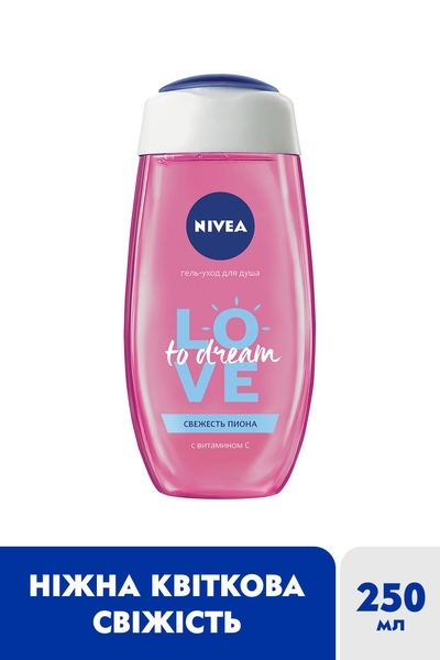 Гель-догляд для душу Nivea Love, Свіжість півонії, 250 мл (81045) - Pampik - 2