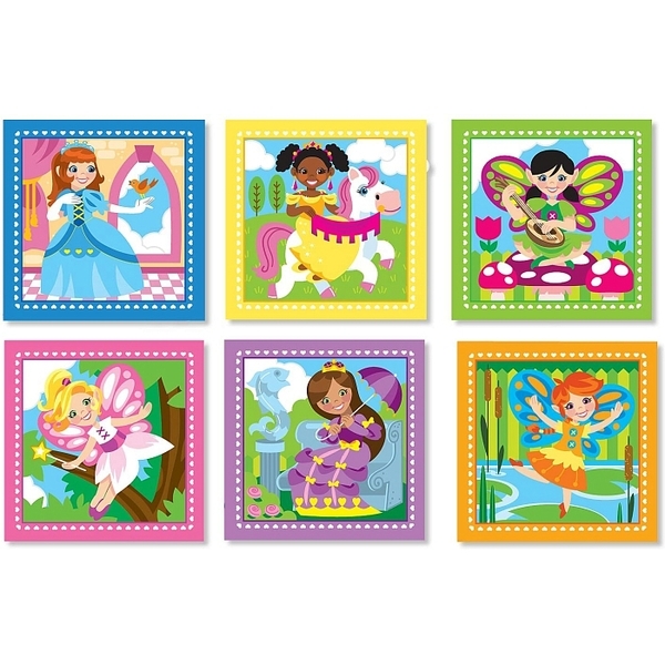 Дерев'яні кубики-пазл на платформі Melissa&Doug Принцеси і феї (MD19040) - Pampik - 3
