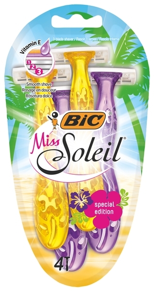 Набор бритв без сменных картриджей BIC Miss Soleil Tropical, 4 шт. (3086123493049) - Pampik