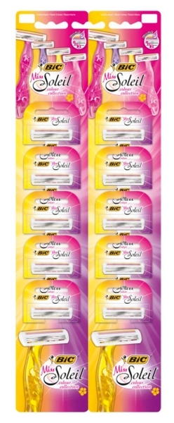 Набір бритв без змінних картриджів BIC Miss Soleil Colour Collection, 10 шт. (3086123399464) - Pampik