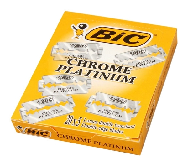 Лезвия двусторонние BIC Сhrome Platinum, 5х20 шт. (3086126605364) - Pampik