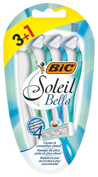 Набір бритв без змінних картриджів BIC Soleil Bella, 3+1 шт. (3086123220546) - Pampik