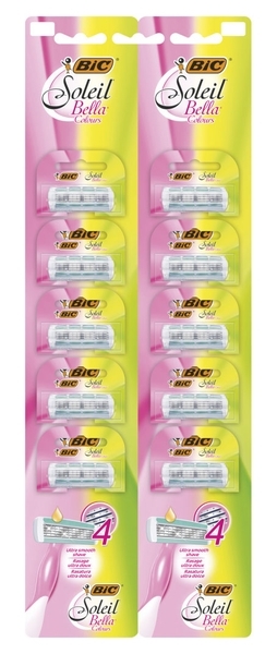 Набор бритв без сменных картриджей BIC Soleil Bella Colours, 10 шт. (3086123508552) - Pampik