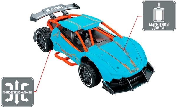 Машинка на радиоуправлении Sulong Toys Speed Racing Drift Red Sing, голубой - Pampik - 3