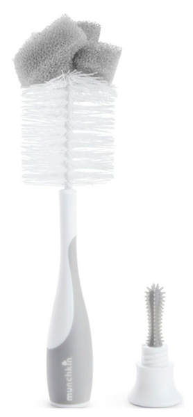 Ёршик 2 в 1 Munchkin для чистки бутылочек и сосок, серый (16020.02) - Pampik