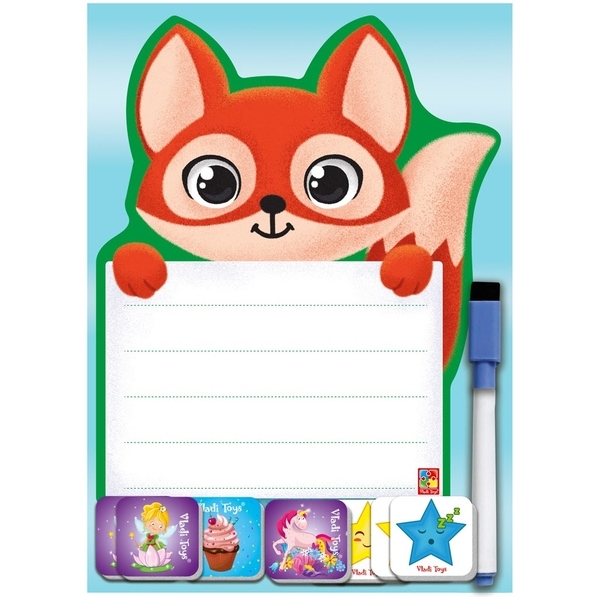 Магнітна дошка з маркером Vladi Toys Лисиця (VT3601-21) - Pampik