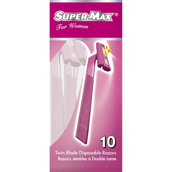 Верстат жіночий одноразовий Super-Max Disponeble Short Handle Lady, 2 леза, 10 шт. - Pampik