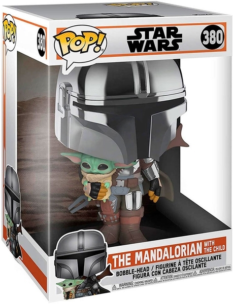 Игровая фигурка Funko Pop Мандалорец - Мандалорец в хроме с малышом (49931) - Pampik - 6