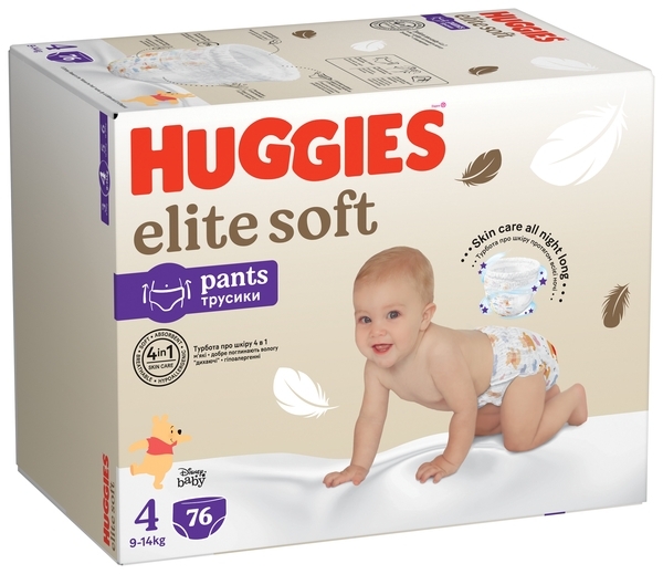 Підгузки-трусики Huggies Elite Soft Pants 4 (9-14 кг) Box, 76 шт. - Pampik - 2