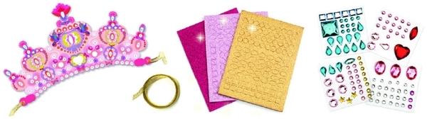 Набор украшений на голову Djeco Сделай сам Принцесса, с мозаикой (DJ07901) - Pampik - 3