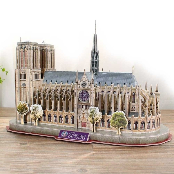 3D Пазл CubicFun National Geographic Нотр-Дам-де-Парі, 128 елементів (DS0986h) - Pampik - 5