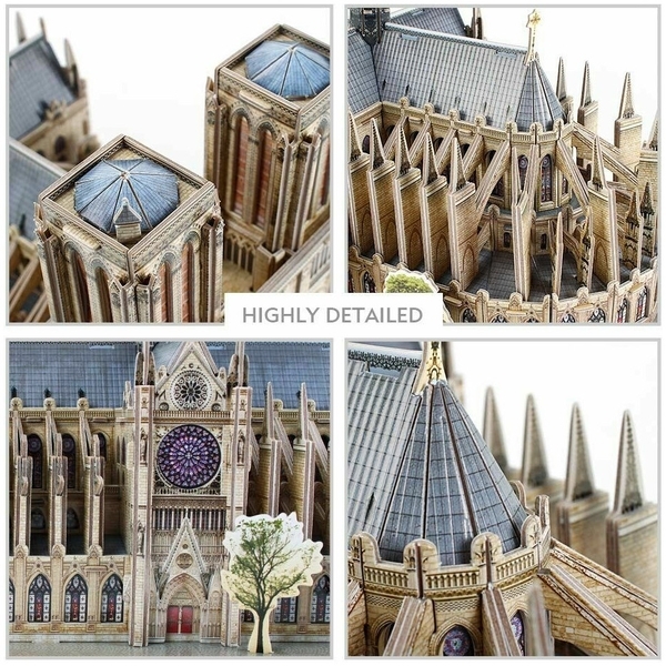 3D Пазл CubicFun National Geographic Нотр-Дам-де-Парі, 128 елементів (DS0986h) - Pampik - 6