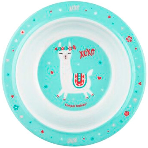 Тарілка на присосці Canpol Babies Exotic Animals, бірюзовий, 270 мл (4/519_tur) - Pampik - 2