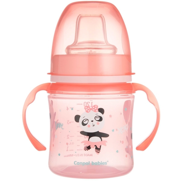 Поильник тренувальний Canpol Babies EasyStart Sweet Fun, рожевий, 120 мл - Pampik