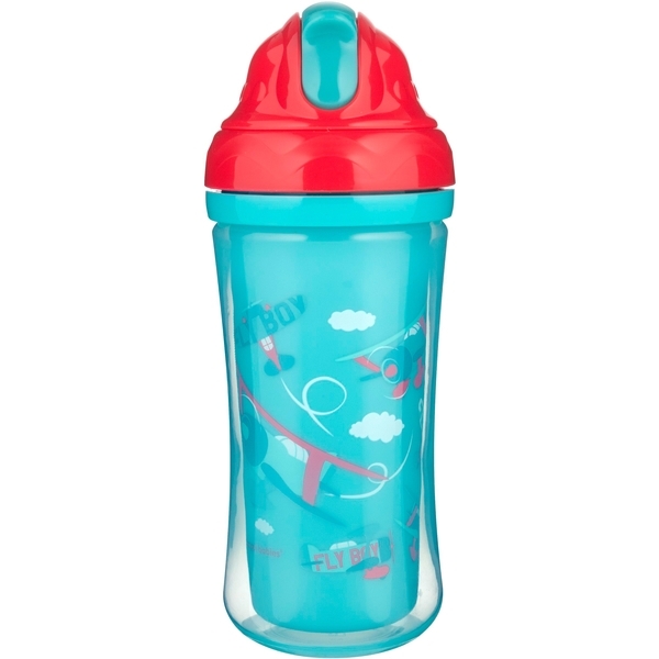 Поильник с силиконовым носиком Canpol Babies Самолеты, двойная стенка, 260 мл (74/052) - Pampik