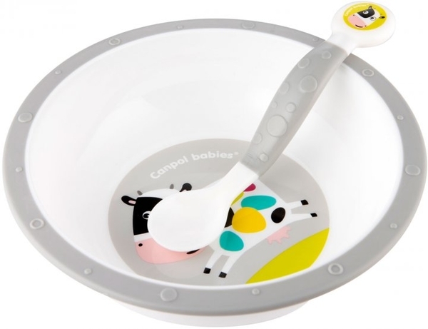 Вилка та ложка Canpol Babies з гнучкими ручками, сірий (56/580) - Pampik - 4