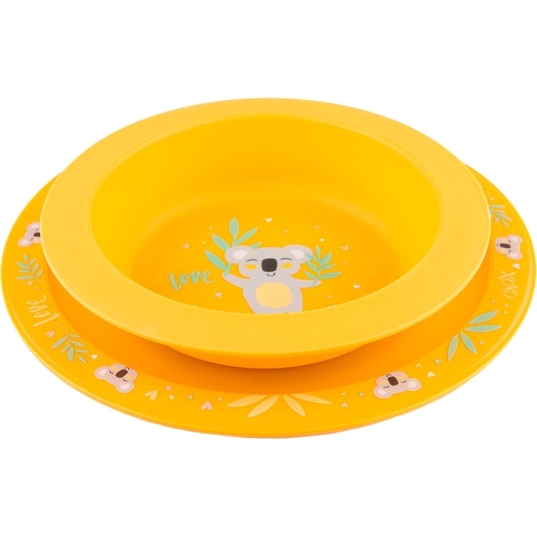 Набір посуду Canpol Babies Exotic Animals, жовтий - Pampik
