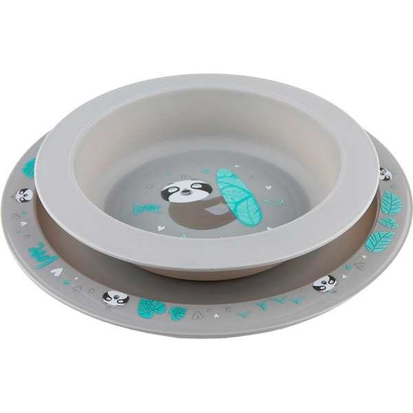 Набір посуду Canpol Babies Exotic Animals, сірий - Pampik