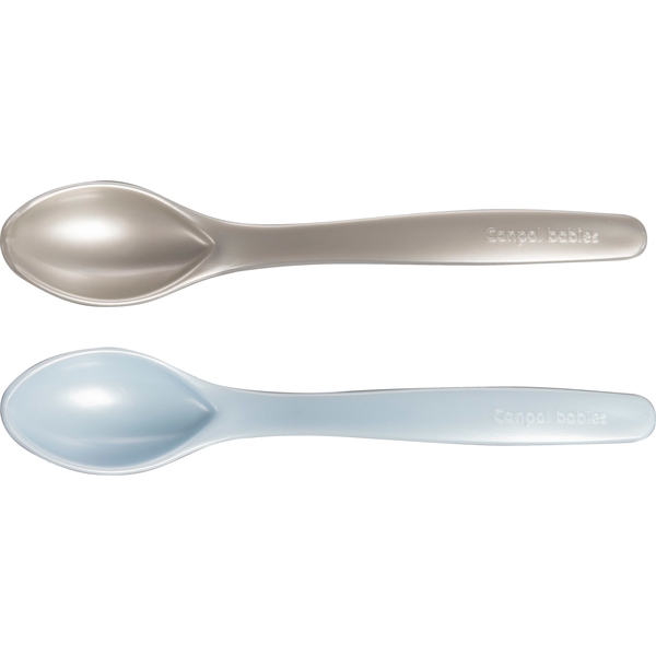 Набір ложечок Canpol Babies синій, коричневий, 2 шт. - Pampik - 2